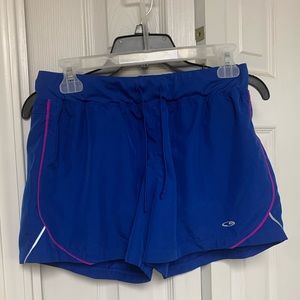 Blue champion running shorts